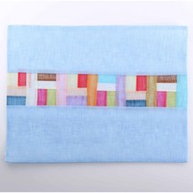 전통 고급 모시 조각보 테이블 매트 율아시아, 핑크