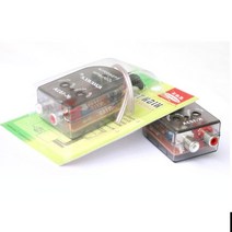 견고한 자동 카 스테레오 레벨 컨버터 하이-로우 임피던스 오디오 고vf-로우 VF 스피커 출력-RCA 출력 어댑, 한개옵션0