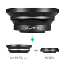 캠코더렌즈 카메라렌즈 30mm 0.39X 풀 HD 광각 매크로 렌즈 Ordro Andoer 디지털 비디오 카메라 캠코더 와, 한개옵션0