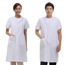 요들/시험용 반팔 의사가운/약사/미용/EX811/남/여/폴리에스테르 100%, EX811 (남) 95