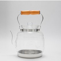 GY 인덕션용 모던 내열 유리 포트 주전자 3.5L 대용량 손잡이 친환경 티포트 약탕기