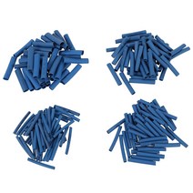 200PCS 4 크기 폴리올레핀 열 튜브 케이블 슬리브 블루 축소, 보여진 바와 같이, 하나