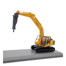 땅파는기계 항타기 엔진 동력 굴삭기 구굴기 1:72 스케일 코마츠 Pc210 크롤러 굴삭기 지상 크러셔 합금 엔, 01 A