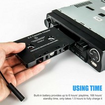 카세트플레이어유니버설 블루투스 5.0 올드 카세트 변환기 플레이어 자동차 MP3 Aux 스테레오 음악 어댑터, 한개옵션0