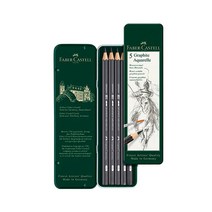 파버카스텔 아쿠아 흑연 연필 5입 세트 틴 케이스 전문가용_117805, 단품