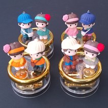 둥근 금속 뮤직박스 4색커플 생일 축가(3178)