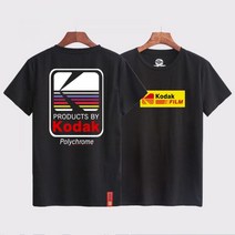 114222 [쩡슈] 코닥 커플룩 여름 힙합 스트릿 패션 inS 반팔 티셔츠 남성 여성 루즈핏 kodak