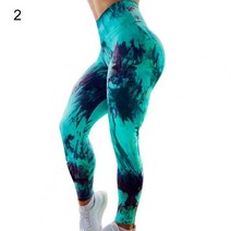 타이 염료 인쇄 피트니스 레깅스 tummy control women high west ruched high elastic yoga leggings activewear