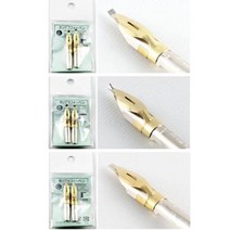 3타입 타치가와 캘리그라피 펜촉 2개입 0.5mm 1mm 2mm 플렛 라운드 샤퍼 둥근, A1mm