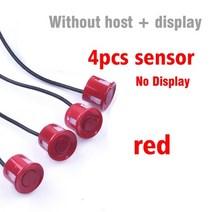 자동차 자동 parktronic led 주차 센서 4 센서 역방향 백업 주차 레이더 모니터 감지기 시스템 백라이트 디스플레이, 1-빨간색