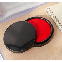 인주함 패드 매표 휴대용 미니 원형 잉크 도장 밥, 본상품선택
