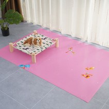 털이 잘 붙지 않는 애견 강아지 매트 방수 방습 방음 패드, 핑크70cmx130cm