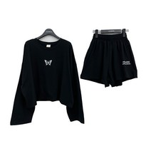 라라콩 나비 오버핏 반바지 트레이닝 세트