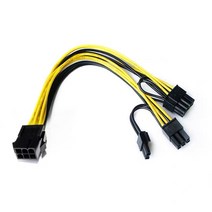 EPS CPU 8 핀-2 포트 PCIE 핀 듀얼 PCI-Express 6 + 2 Y 분배기 마이너 GPU 그래픽 카드 전원 공급 장치, 0.2m _6Pin to Dual 8Pin