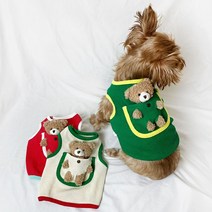 강아지봄여름옷 곰어부바 애견티셔츠 (3color) 강아지옷, 그린
