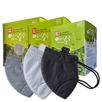 숨이솔솔 KF94 새부리형 마스크 대형 100매 [컬러선택] 흰색 검정색 회색, 숨이솔솔 KF94 대형 회색 100매