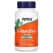 NOW FOODS L-OPTIZINC 30 MG 100 식물성 캡슐
