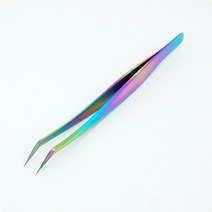 실키 핀셋. 속눈썹 연장 펌 파마 네일 미용 재료, 1개, 컬러 에프(F) 타입