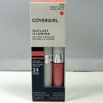 Covergirl Outlast 올데이 립 컬러 위드 탑코트 (.06oz .07oz.), 700 스타릿 핑크