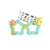 레디코 EVA 안경 만들기 세트 유아 미술 재료 어린이 diy 촉감 말랑말랑 촉각 교구 어린이집 유치원 꾸미기 키트, EVA안경:열대어 ＋ 사은품 증정
