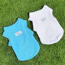 강아지 쿨조끼 나시 쿨티 (쿨링 여름 소형견), 스카이블루