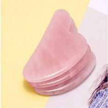 천연 로즈쿼츠 하트 괄사 쿨링 마사지기 얼굴 목 어깨 팔뚝 두피 속살 갈사기 스킨 케어 마사지 바디 경락 림프 종아리 승모근 지압 전용 단단하고 차갑지 않은 밀랍 빗 롤러 종아리, 로즈쿼츠 괄사