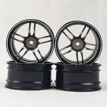 오프셋 4 피스 3/6/9/12mm CNC 가공 알루미늄 휠 림 1/10 스케일 RC 자동차 온로드 드리프트 투어링 모델 취미, [13] 4pcs 3mm offset