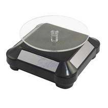 보석상자 태양열 쇼케이스 360 회전 턴테이블 보석 시계 링 전화 디스플레이 스탠드, [03] Black