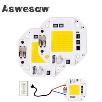 높은 전력 50W 70W 100W COB LED 칩 220V 110V 스포트 라이트 투광 조명 무료 다이오드 스마트 IC 필요 없음 드라이버, 110V_웜 화이트 | 70 W