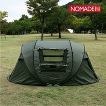 노마드 캠핑 원터치 팝업텐트 디럭스 2XL 3~4인용 (카모그린), 단품, 단품