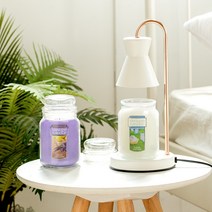 아로마컴퍼니 루체 캔들워머 양키캔들 라지자 세트, 화이트카퍼, 레몬라벤더