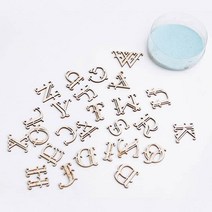 크리스마스 트리 장식 오너먼트 버튼 우드 스펠링 글씨 글자 레터링 8cm