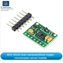 산소 농도 측정기 MAX30100 심박수 측정기 혈액 산소 농도 센서 모듈 손목 펄스 심장 박동 전자 PCB 보드, 01 MAX30100 module