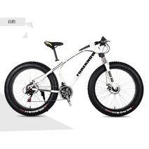 산악 MTB 30단 성인 오프로드 팻바이크 와이드타이어 출퇴근 2022년, 24단, 26인치, 화이트 레오파드