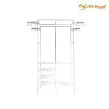 비타하우스 수납공간 완벽한 한손행거 아이방 원룸 옷 수납 보관, 화이트