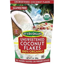 [미국직구] 레츠 두 자연유래 Coconut 잘게 잘린 Premium Grade Flakes 7ounce 1pack, 수량, 상세참조