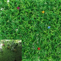 작은꽃 벽 인조 잔디 조경 블럭 잔디판 60X40CM 잔디타일 인조풀 테리스잔디