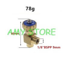 니들 밸브 1pc 직선 직각 팔꿈치 황동 프로판 부탄 가스 포름알데히드 hcho 호스 가시 2mpa 8mm 10mm 18quot 14quot bspp, 1i8 9mm 암각도