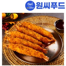 원씨푸드 빵가루 새우 헤드온 300g 6미 냉동 특대 왕새우 튀김 토페도 브래드