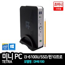 인텔 미니 PC TETRA-DM i3-6100U SSD장착 윈10 프로, DM6100_8240