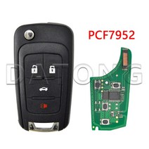 Datong World Car Remote Key 쉐보레 크루즈 올랜도 말리부 아베오 스파크 315433 MHz ID46 칩 자동 스마트 컨트롤 플립 키, 315MHz+4 BT PCF7952
