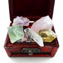 행운의스톤 마법상자 마법의돌 차크라돌 선물용 광물 수석(인테리어소품 촬영용소품)