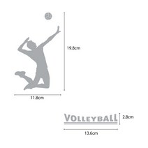 오피스왕국 배구 volleyball1 스포츠 그래픽 스티커, 레드