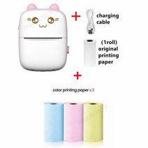 포토프린트 스티커사진기 사진인쇄기 HD 미니 휴대용 무선 감열식 포토 라벨 프린터 블루투스 연결 포켓 iOS/안드로이드용 200dpi, [15] C9-Blue and 3 color