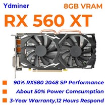 그래픽카드 채굴 rx 560 xt 8g 비디오 gpu 리퍼브 yd 광부 amd radeon 게임 580 마이닝 컴퓨터 pc 부품 구성 요소, 없음