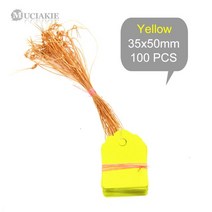배 사과 포도 복숭아 과일 밭 주머니 35x25MM 플라스틱 PVC 정원 마커 식물 태그 로프 타이 라인 모종 레이, 05 YEL x AB611C