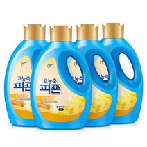 피죤 고농축 섬유유연제 옐로 미모사 본품, 2L, 4개