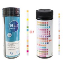 경도 염소 불화물 추적 중금속 pH 균형 등을위한 식수 테스트 키트 스트립, 16 IN 1 100Pcs