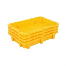 (뽀득) 플라스틱 농수산물 바스켓-옐로우 1p 바구니 바케스 플라스틱박스 부품상자 농산물바스켓 농업용바스켓 바케스, ▩상품선택▨