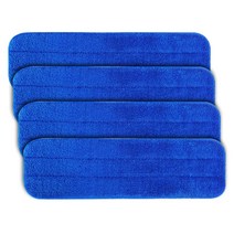 극세사 밀대패드 중형-블루(루프형)4매밀대걸레, 1세트
